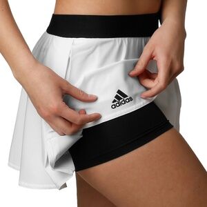 Adidas Girls White Tennis Skirt with shorts underneath (skort)